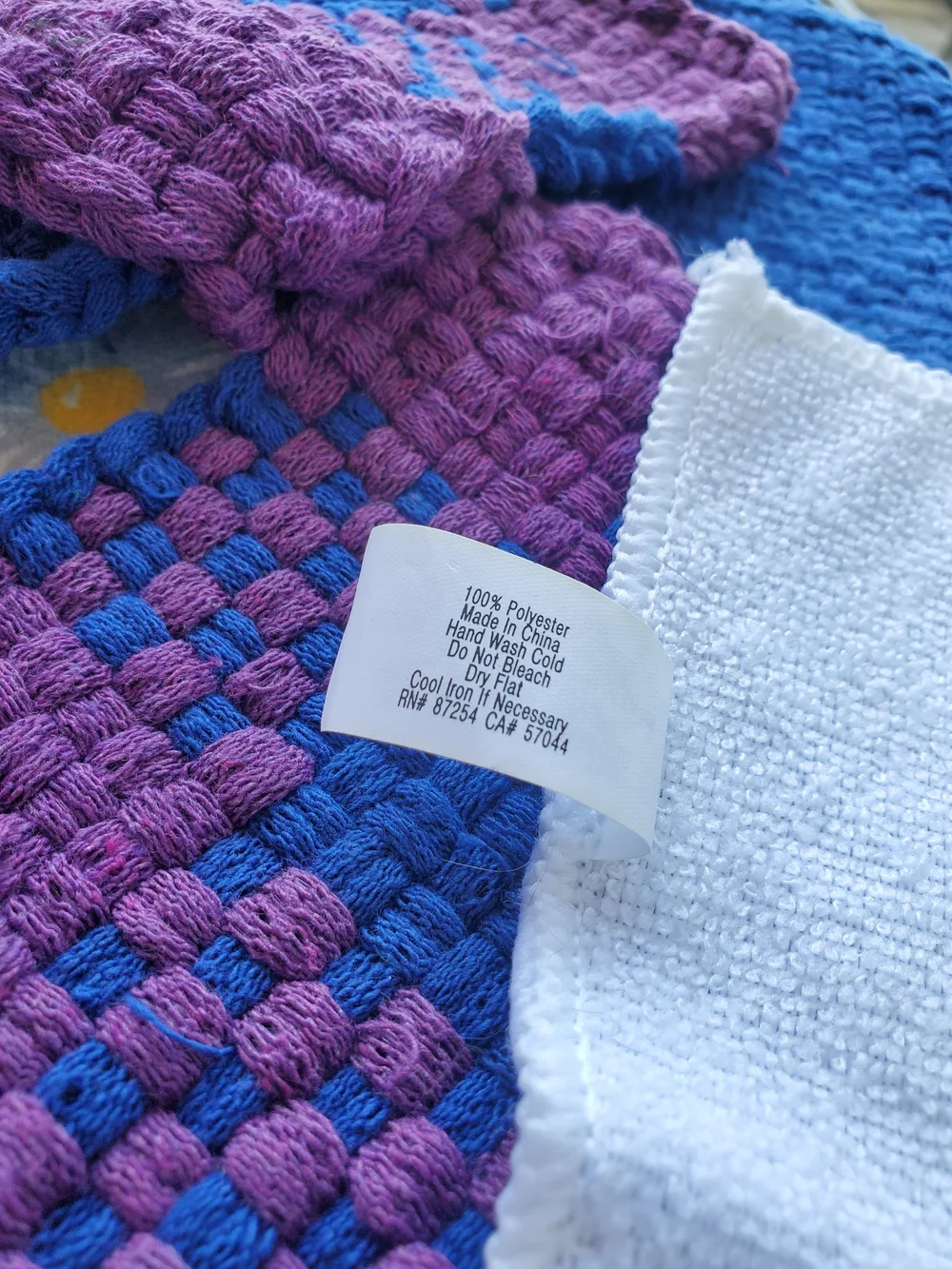 Hand Crafted Purple and Blue Woven Cotton Dishcloths
